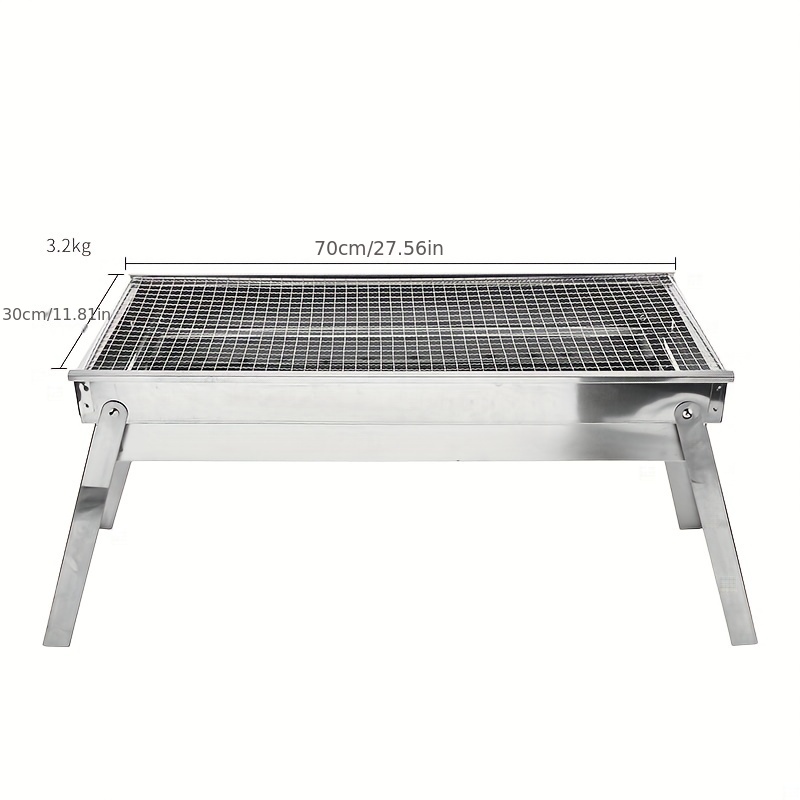 Portable Charcoal Grill for Camping Hiking Picnics - Folding BBQ Grill