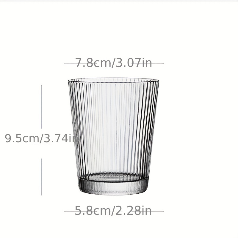 Vertical Striped Glass Cup, Clear Glass Water Cup, Simple Coffee Cups, Drinking  Glasses, Summer Winter Drinkware - Temu