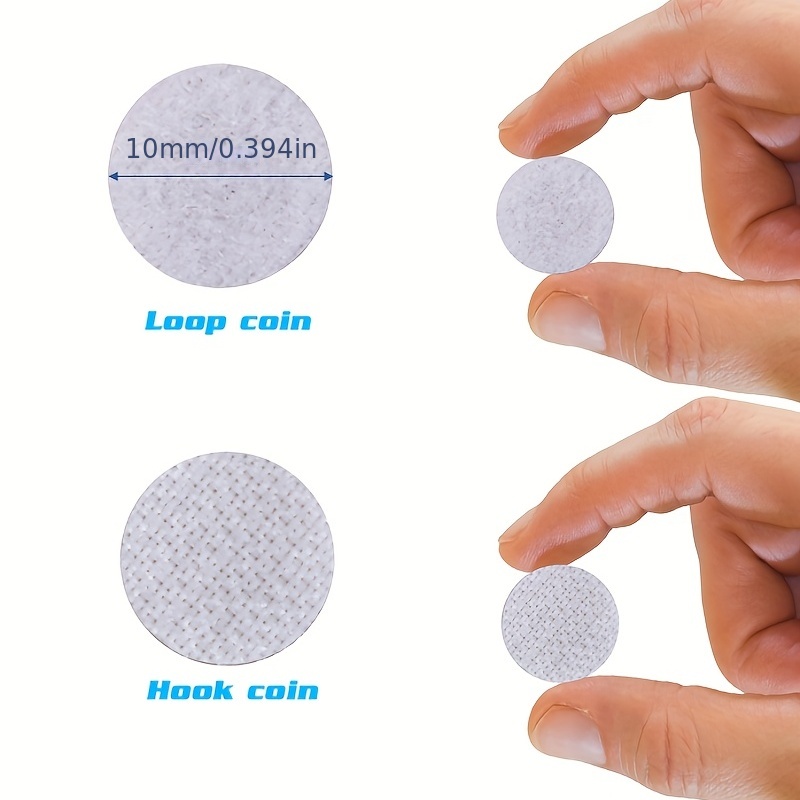 0.59” Diameter Self Adhesive Dots Sticky Back Coins Hook - Temu