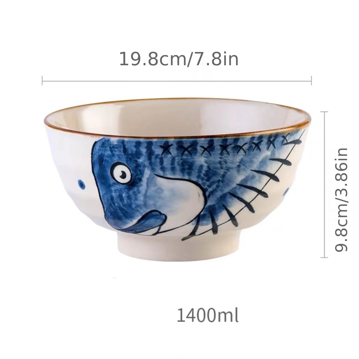 Bowl, Japanese Noodle Soup Bowl, Tall Ceramic Home Creative Personality  Small Fresh Cartoon Bowl, Hand-painted Noodles Large Bowl, Soup Bowl,  Tableware, Kitchen Utensils - Temu