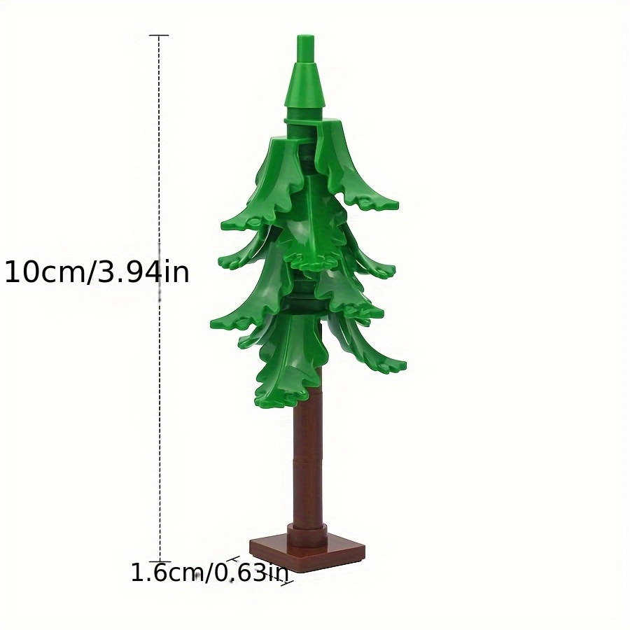 Winter Tree Bush Fir Leaf Street House Decoration Building Blocks