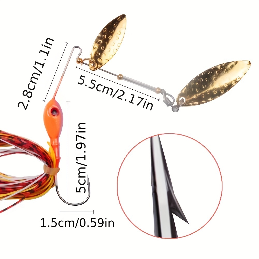 1pc Premium Small-Water Spinner-Bait Bass Fishing Lure Kit - Pond Magic  Spinner Baits for Ultimate Fishing Experience