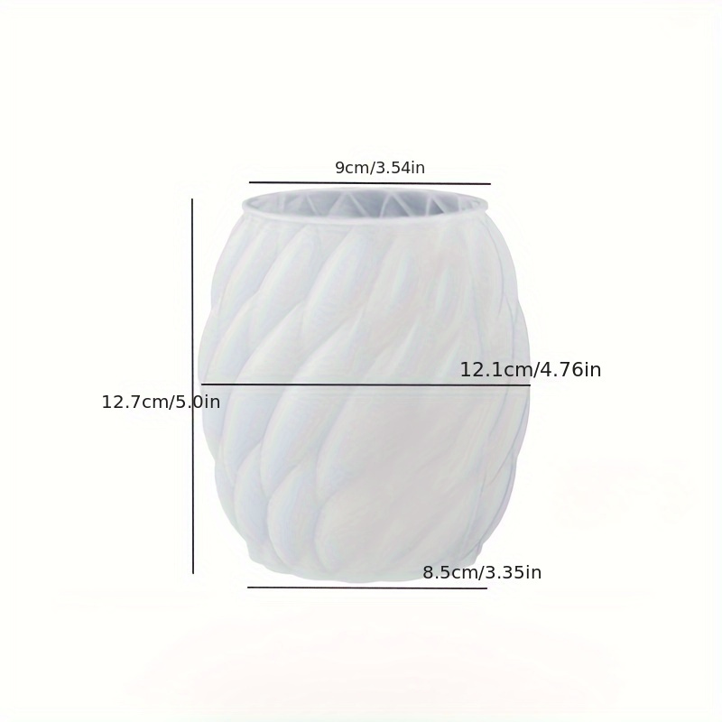 Resin Twirl Raindrop Shape Candle Mold 3d Geometric Curved Pillar Silicone Candle Soap Mold For Epoxy Resin, Wax, Polymer Clay