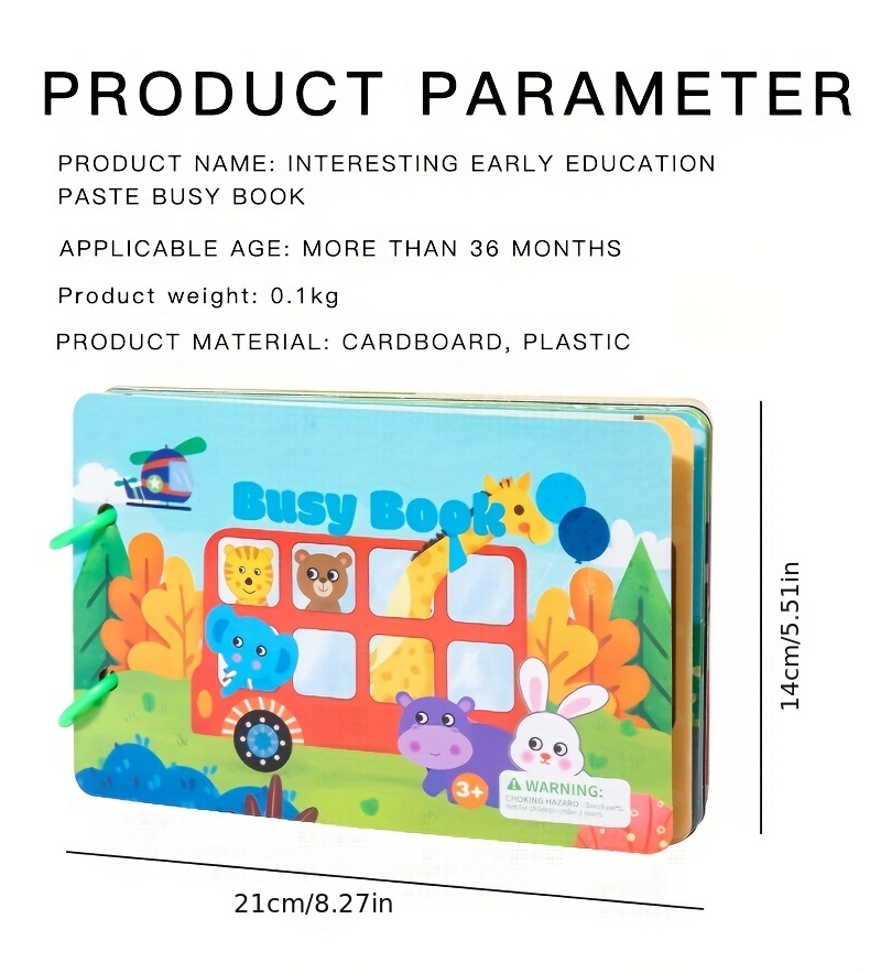  Richgv Libro silencioso para niños pequeños de 1 a 2 años, libro  interactivo ocupado Montessori, juguetes de tela suave, juguete de viaje,  10 páginas, actividades de aprendizaje preescolar para niños y