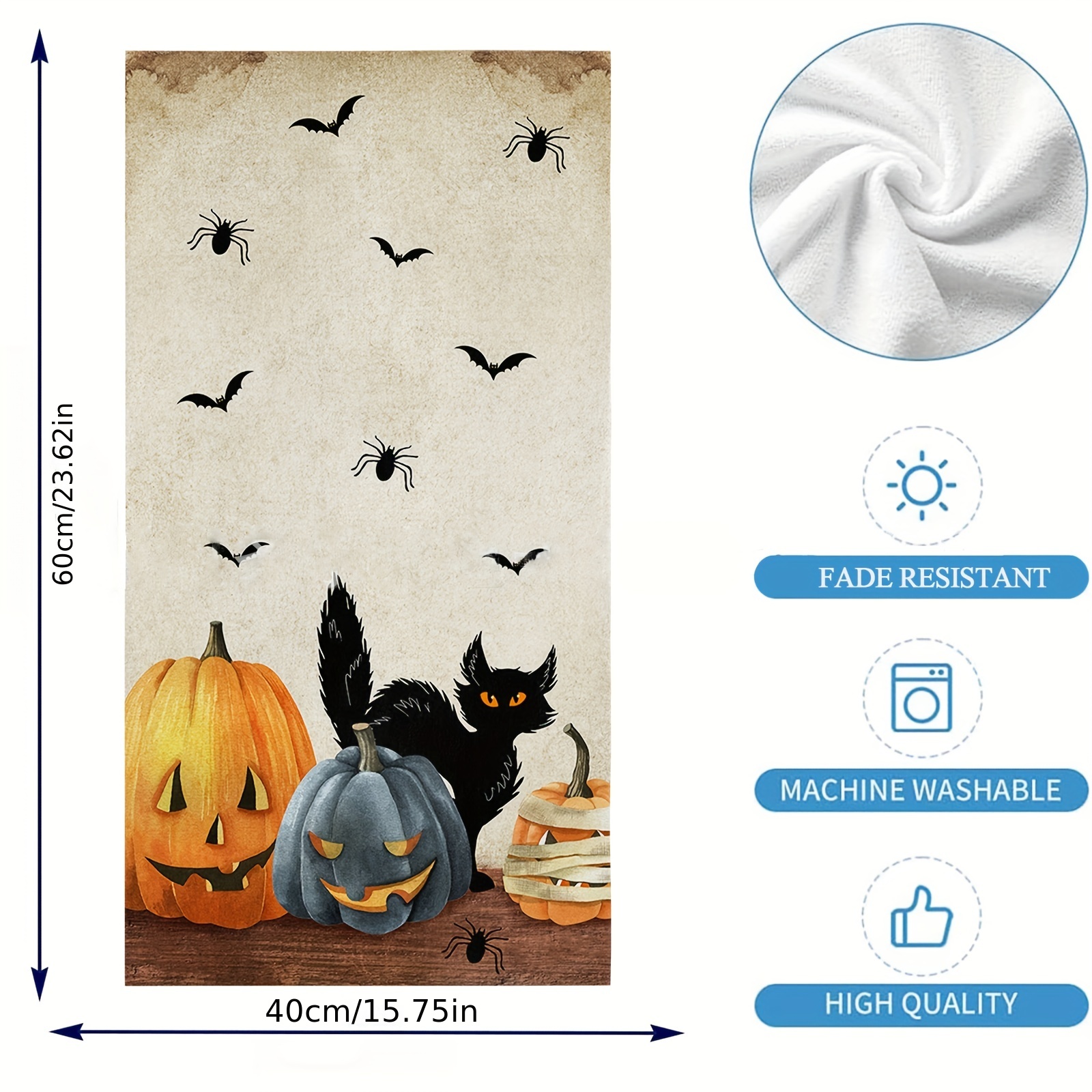 Halloween Dish Towels, Kitchen Wipes, Outdoor Sports Towels