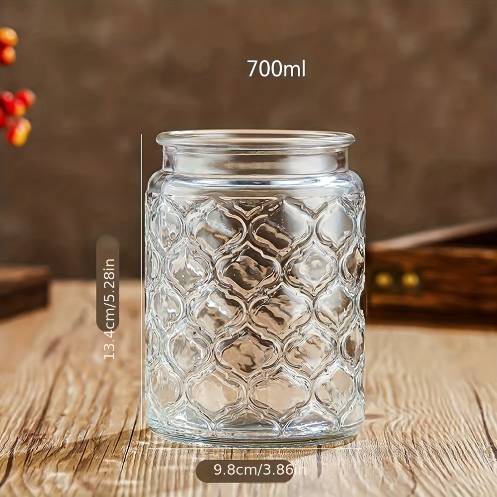 Vintage Glass Storage Jar With Airtight Wooden Lid Perfect - Temu