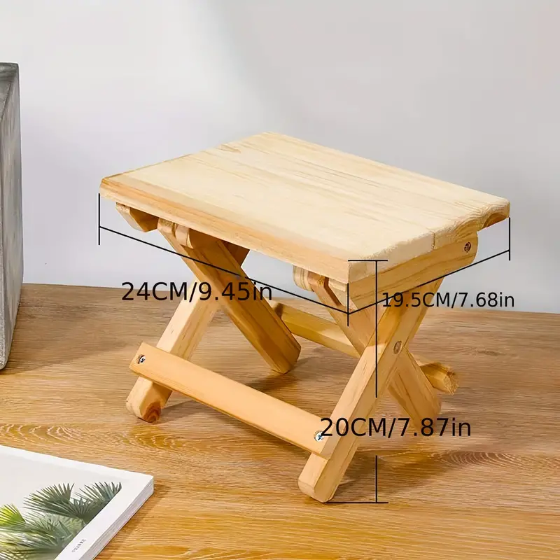 Portable Outdoor Household Solid Wood Folding Stool Fishing - Temu