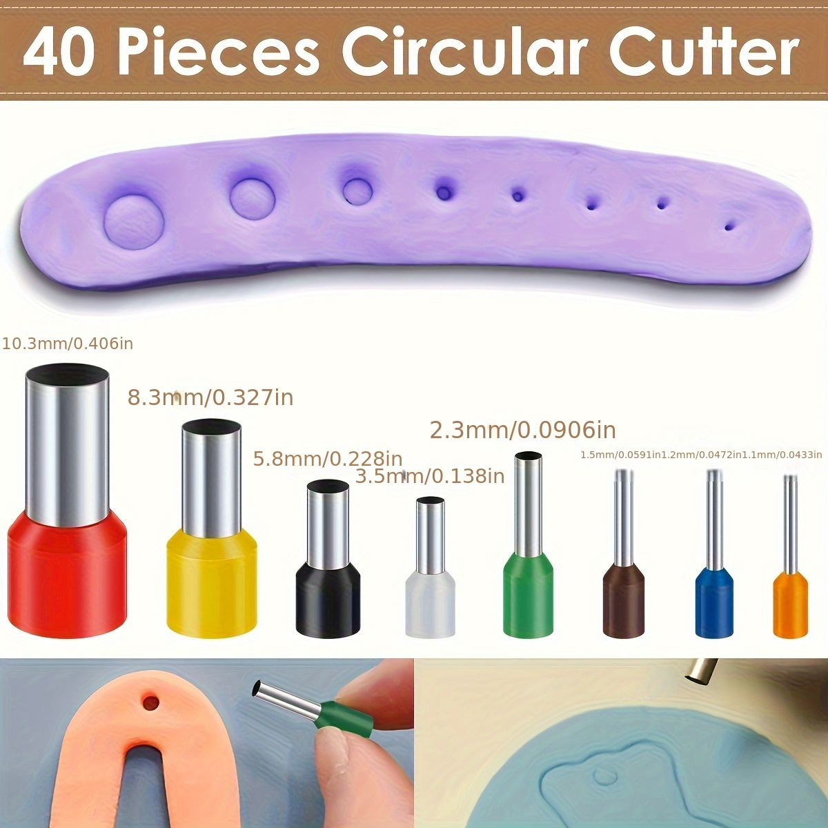 126pcs DIY Clay Earring Cutters Set for Polymer Clay Jewelry Making  Stainless Steel Polymer Clay Cutters Set with 40 Circle Shape Cutters and  Earring Accessories for Beginners 
