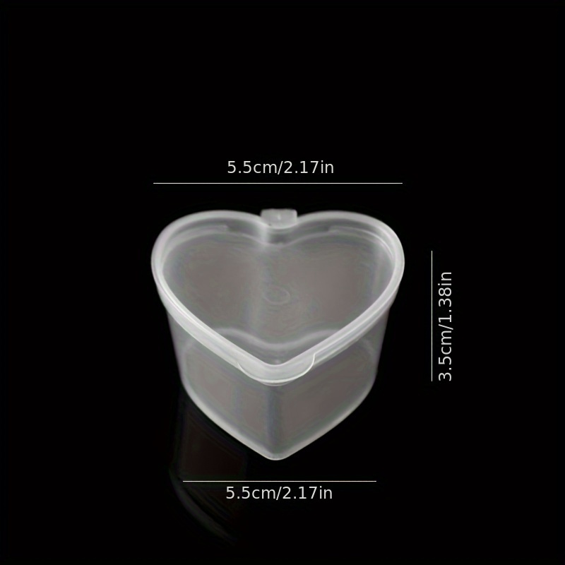 Heart shaped Storage Box Transparent Plastic Storage - Temu