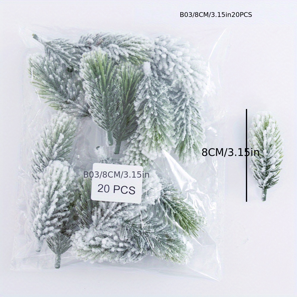 10/20pcs Artificial Pe White Plants Wedding Home Party Decorations Diy Christmas Tree Handcraft Accessories