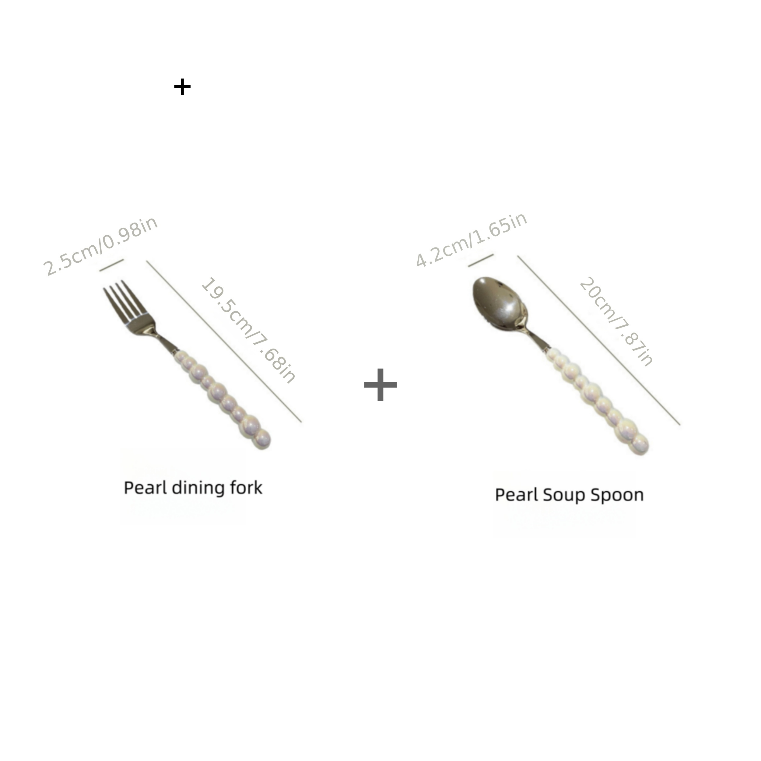 Pearl Ceramic Handle Knife Fork And Spoon Set Light Luxury - Temu