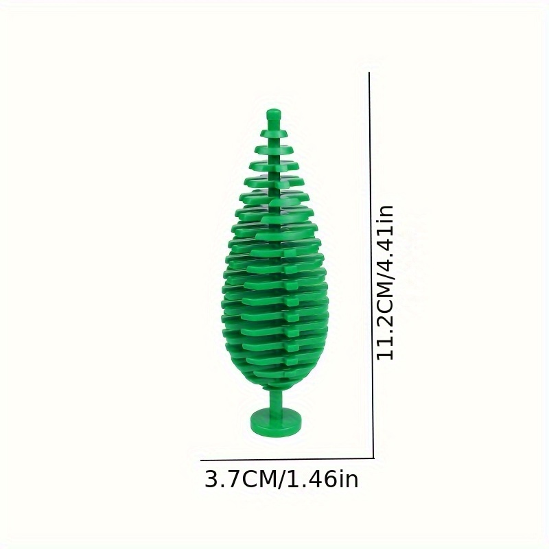 2 PCS Street Scene City Greenery Forest MOC Pine Spruce Fir Tree Models