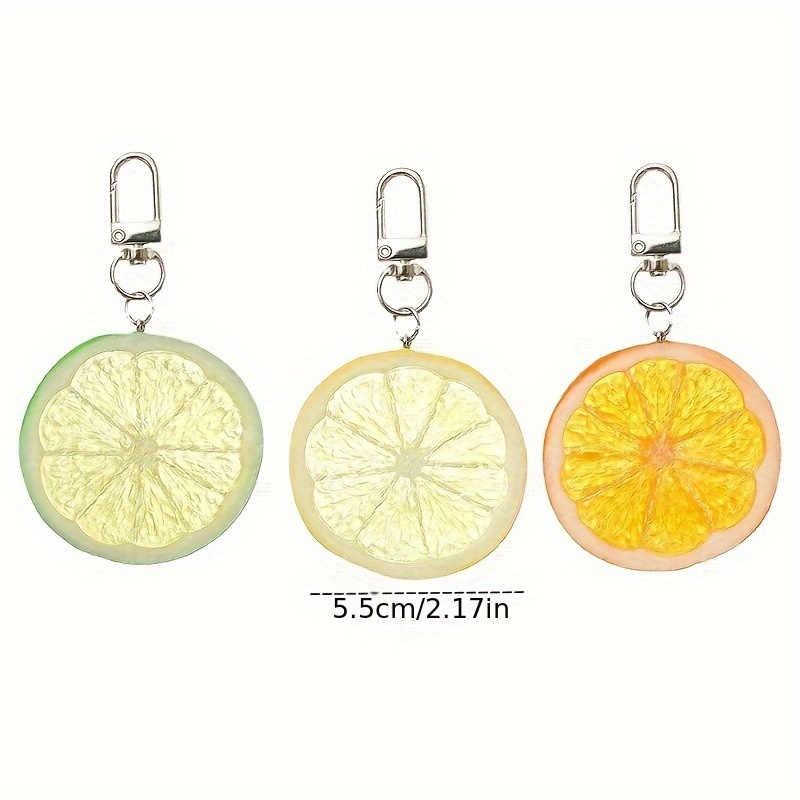 New Creative Fruit Small Fresh Lemon Keychain Bag Hanging Accessories,Temu