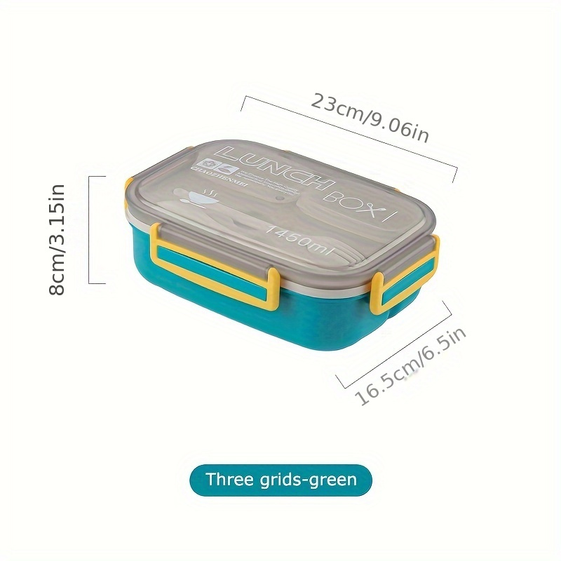 Lunch Box With Cutlery Set And Sauce Cups, Microwave Safe Bento Box, 3 / 4  Compartments Food Container, For School Students And Office Workers,  Kitchen Gadgets, Kitchen Accessories, Travel Accessories - Temu