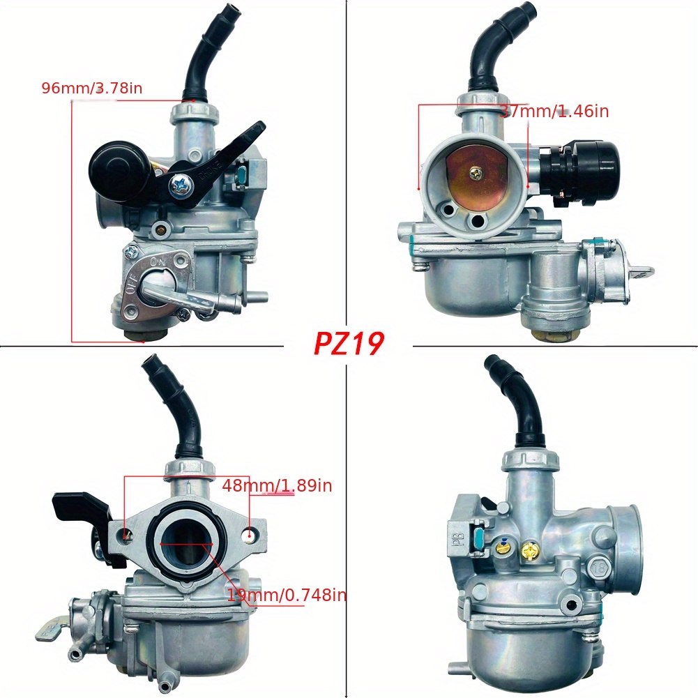 Carburateur PZ19 19mm pour 50 70 90 110 125cc, Quad 4 roues, Dirt Bike, moto