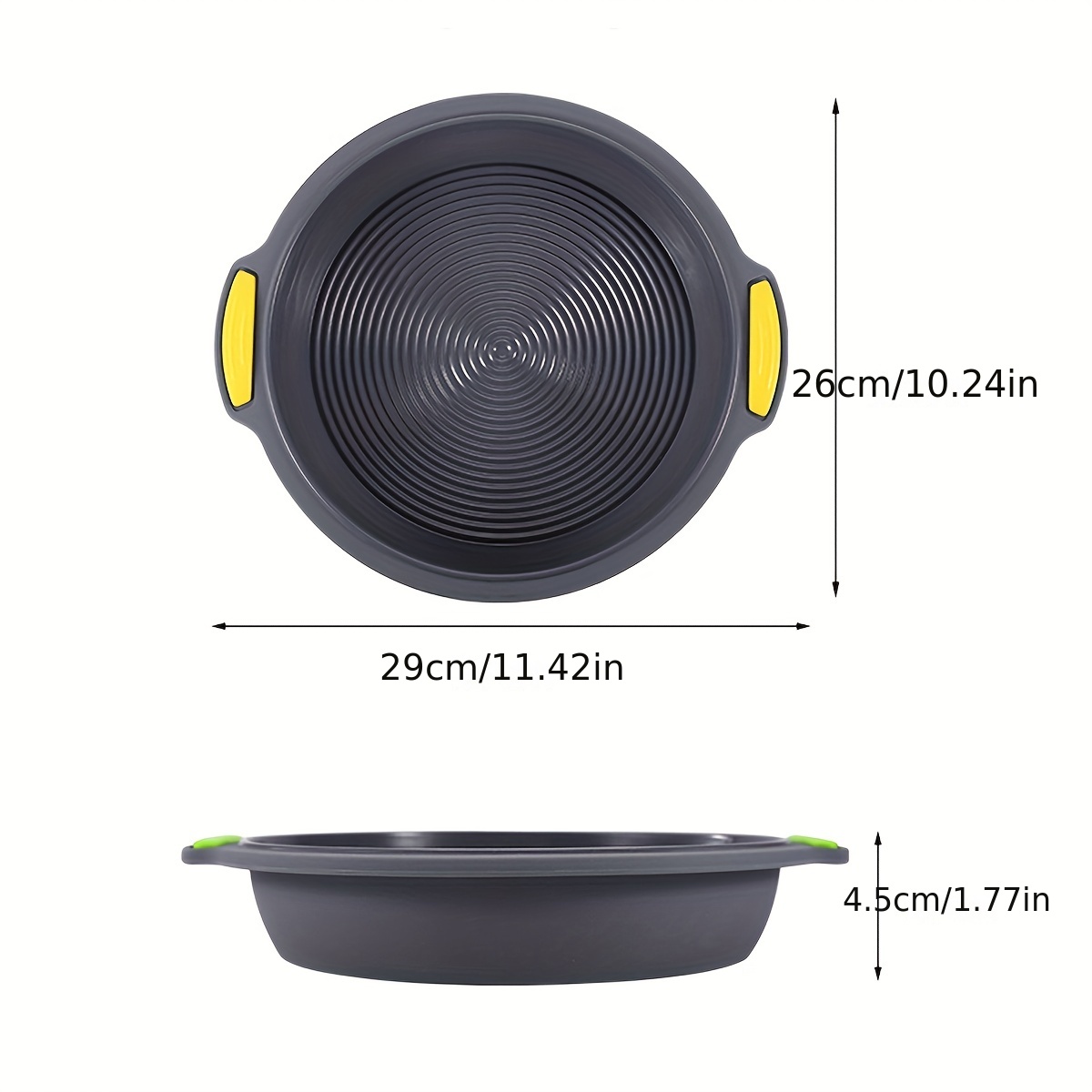 1pc, Silicone Cake Pan (9.5''), Round Baking Cake Mold, Pizza Baking Pan,  230℃ Heat Resistant Oven Accessories, Baking Tools, Kitchen Gadgets, Kitchen