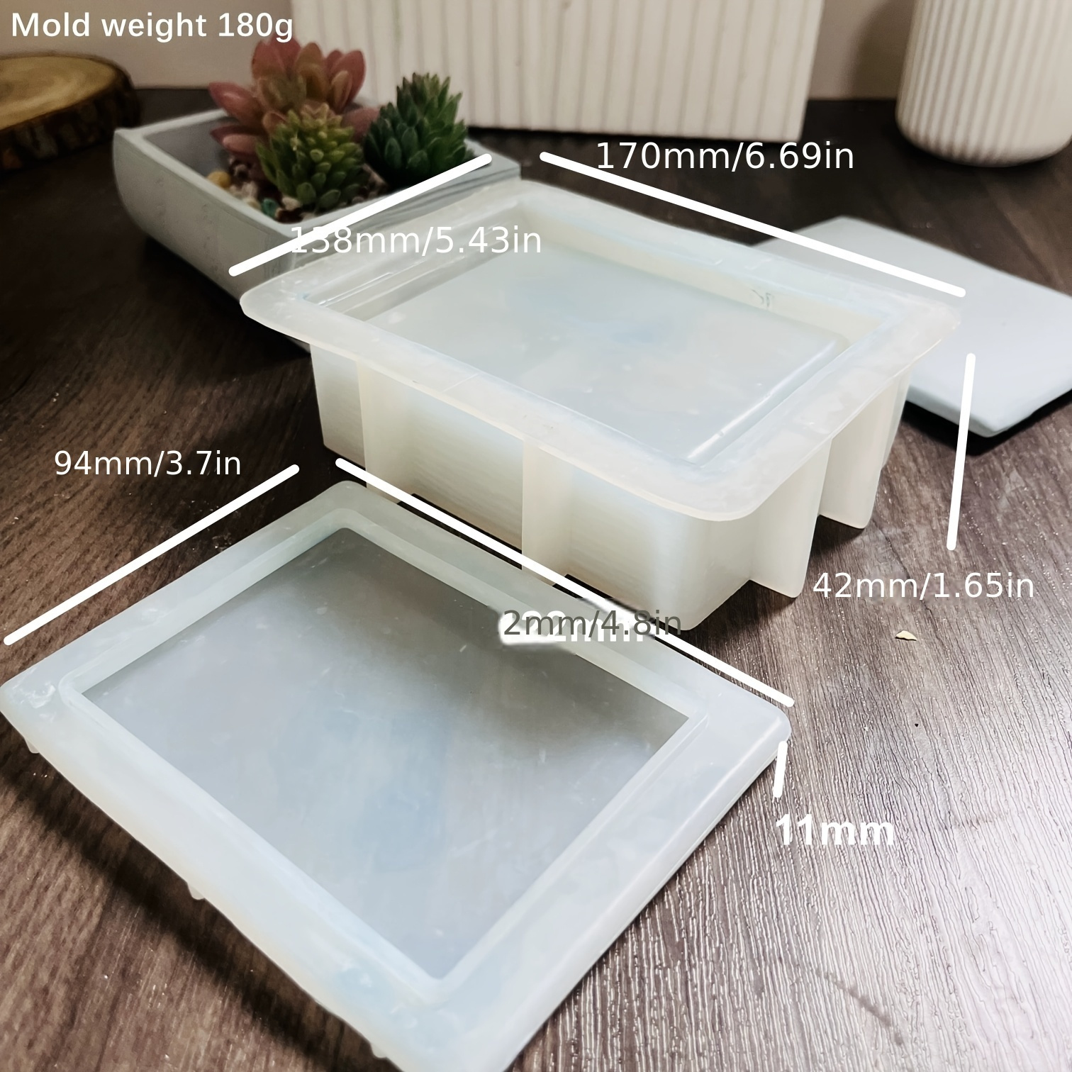 Book-shaped Jewelry Box Silicone Mold, Flower Pot Mold - Concrete, Plaster, And Clay Mold