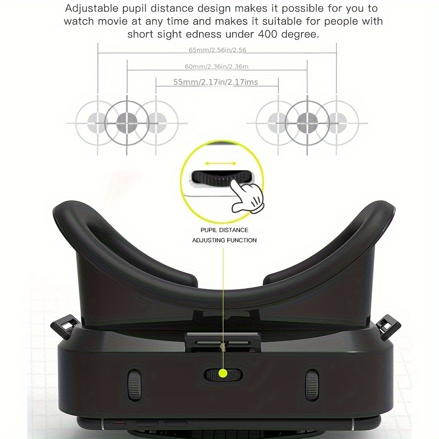 without battery 3d movie phone vr headset for adults watching movies adjustable comfortable details 2