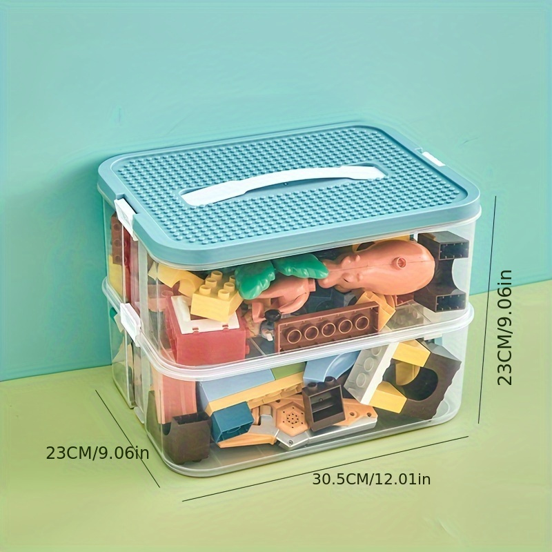Transparent Particle Building Block Storage Box Stackable - Temu