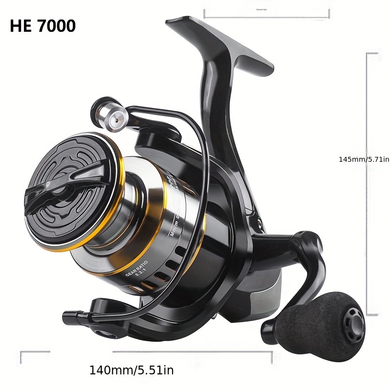 He1000-7000 Full Metal Fishing Reel Lightweight Ultra-smooth Long Casting  Spinning Fishing Reel Fishing Gear 