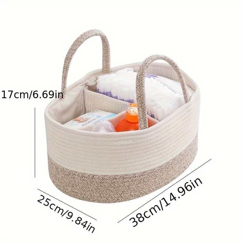 Large Multipurpose Wicker Storage Basket with Dividers