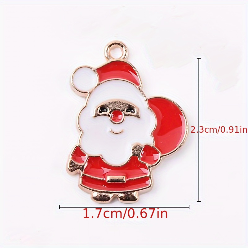 1pc Vintage Silver Alloy Christmas Tree Decoration Pendant With Santa Claus  Keychain And Christmas Decorative Accessories