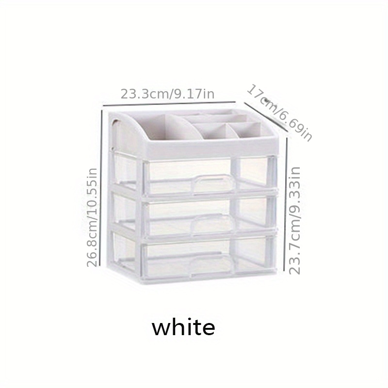 NUODWELL Organizer da scrivania con cassetti, organizer per trucchi fai da  te, accessorio da scrivania 23 cm, organizer da scrivania per ufficio,  scuola, casa (bianco) : : Cancelleria e prodotti per ufficio