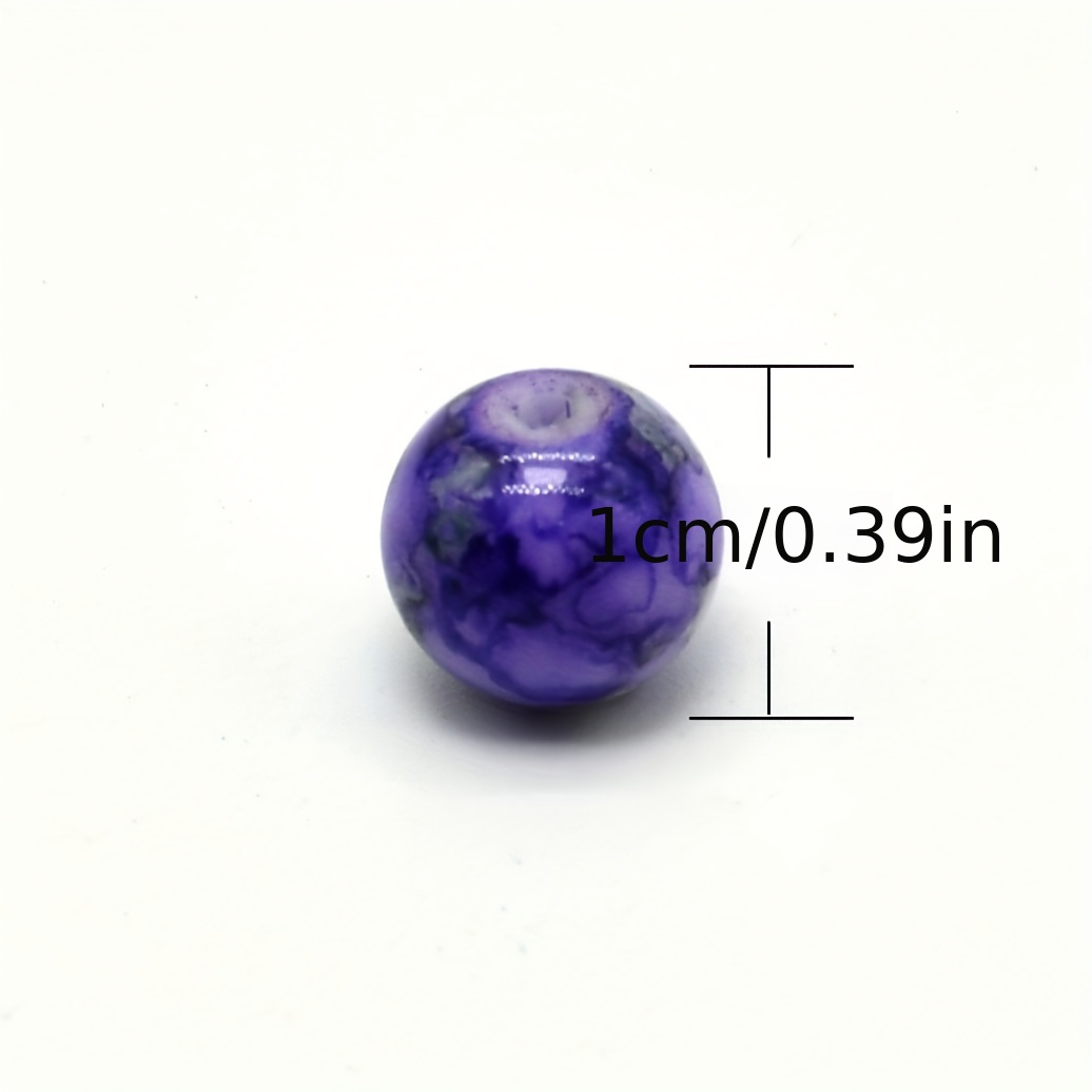 Pattern Round Glass Beads Loose Spacer Beads For Jewelry - Temu