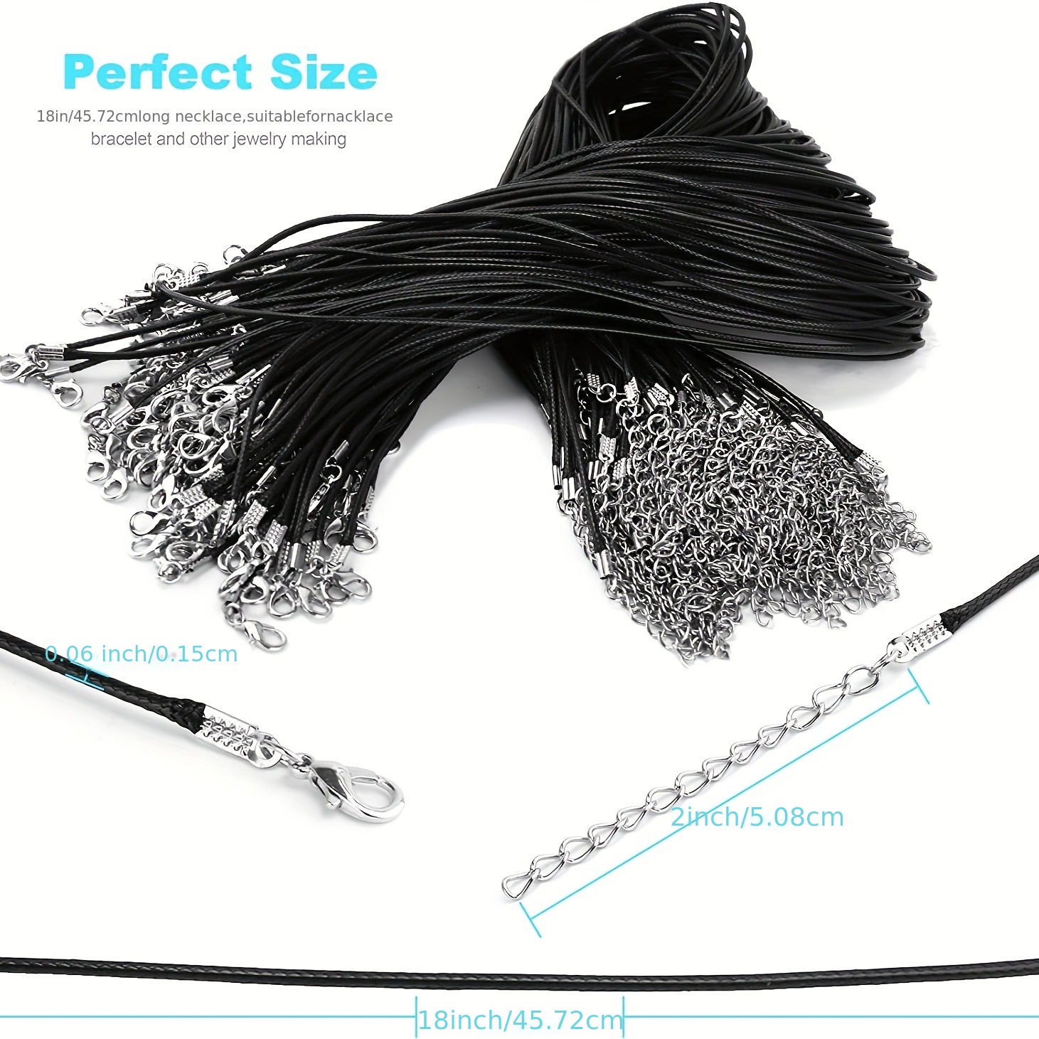 Waxed Necklace Cord Bulk Necklace Rope String Clasp - Temu Philippines