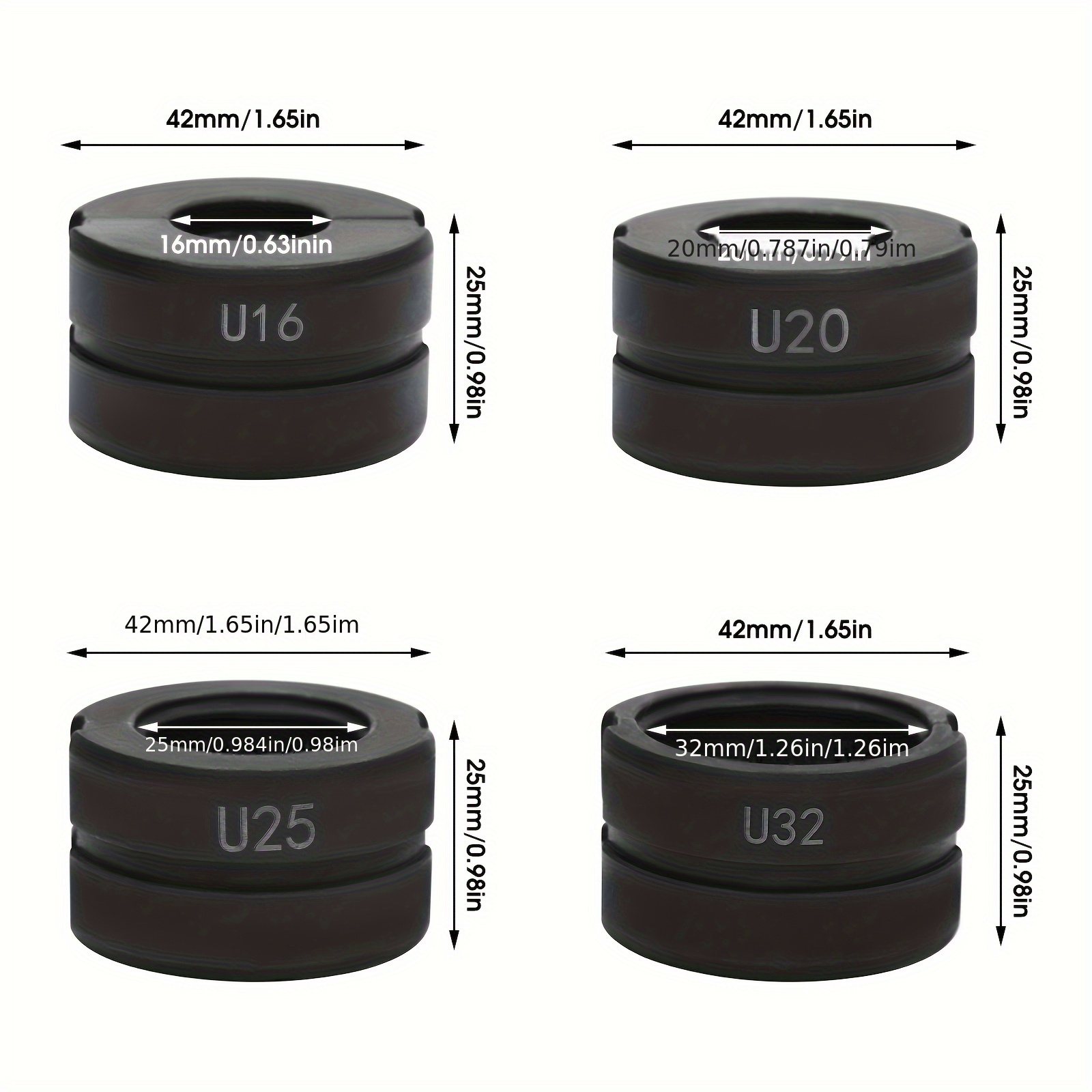 U16/20/25/32mm Crimping Dies, Pipe Presser Jaws, Crimping Pliers Pipe Presser Jaws Set