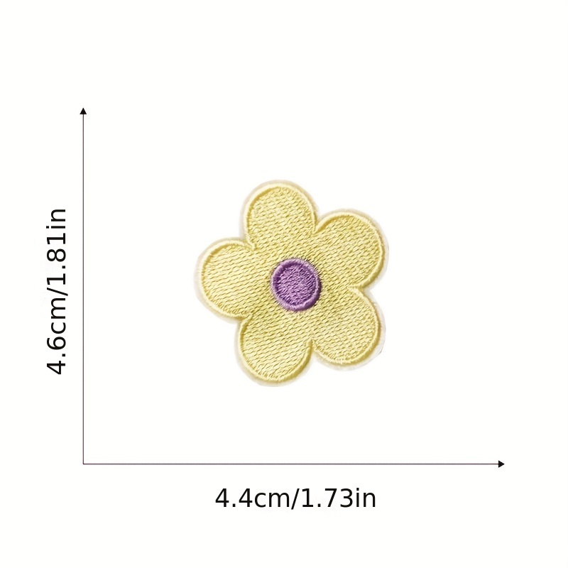 5pcs Small Floral Decorative Sewing Patches Suitable For Daily