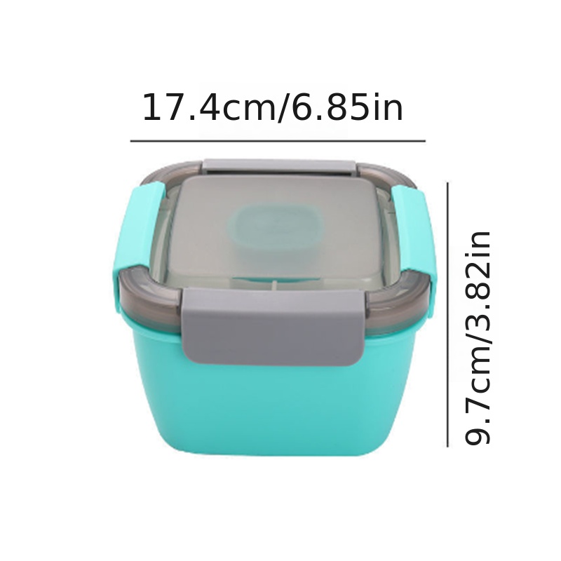 Tupperware Large Divided Lunch It Container Teal Blue Green 