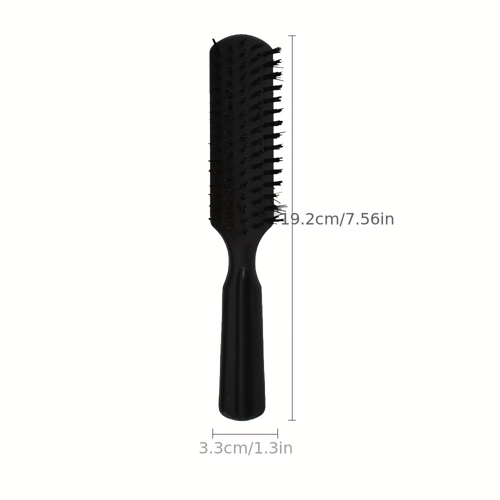 Plastic Black Handle Nylon Bristle Brush Hair Comb Designed - Temu