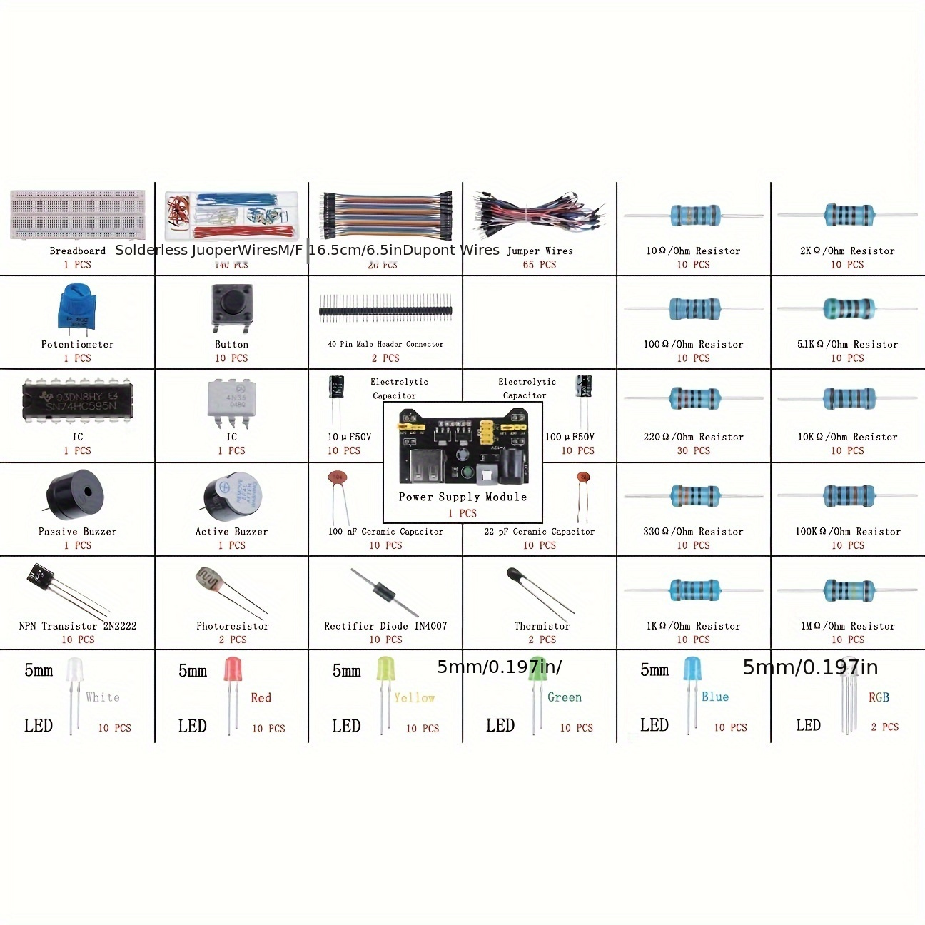 37 value Electronic Component Kit Perfect Stm32 Raspberry Pi - Temu