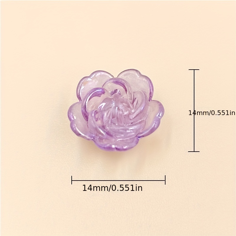  10pcs 16mm Resin Rose Flower Beads Rose Charms Loose Carved  Prayer Beads Drilled Spacer Beads Random Mixed Colors for Buddha Mala  Jewelry Making Necklace Bracelet Supplies