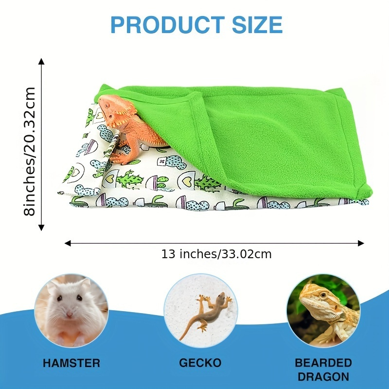 Sleeping Bag Set for Reptiles, Including a Pillow And Blanket, Designed for Bearded Dragons And Suitable for Guinea Pigs, Rats, And Hamsters - Image 3