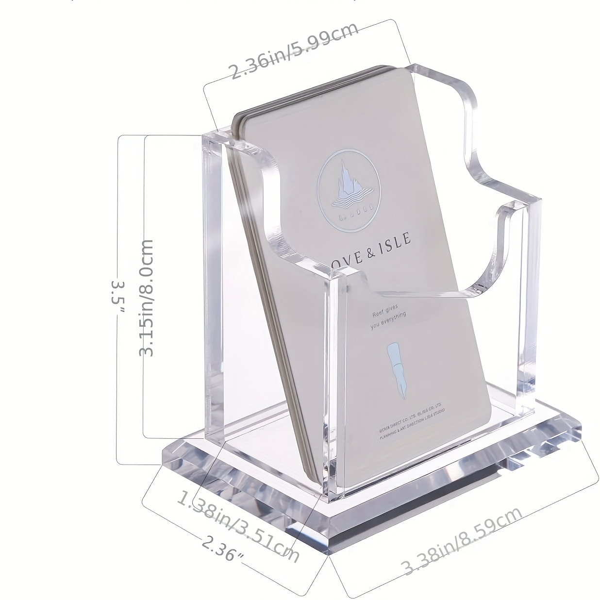 Tarjetero De Acrílico Para Escritorio, Organizador De Tarjetas De  Transparente Con Pantalla Vertical Para Tarjetas De