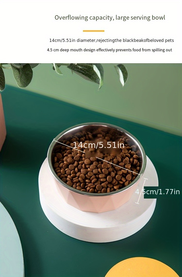 anti   and anti skid stainless   bowls high legged elevated bowls that protect the neck dog food   cat bowls cat food bowls with an elevated design to protect the cervical spine pet supplies Product details 4