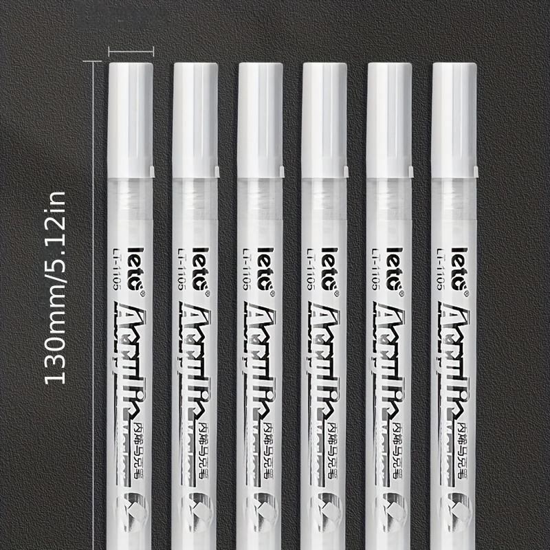 White Acrylic Marker Pen Press Type Waterproof Non - Temu