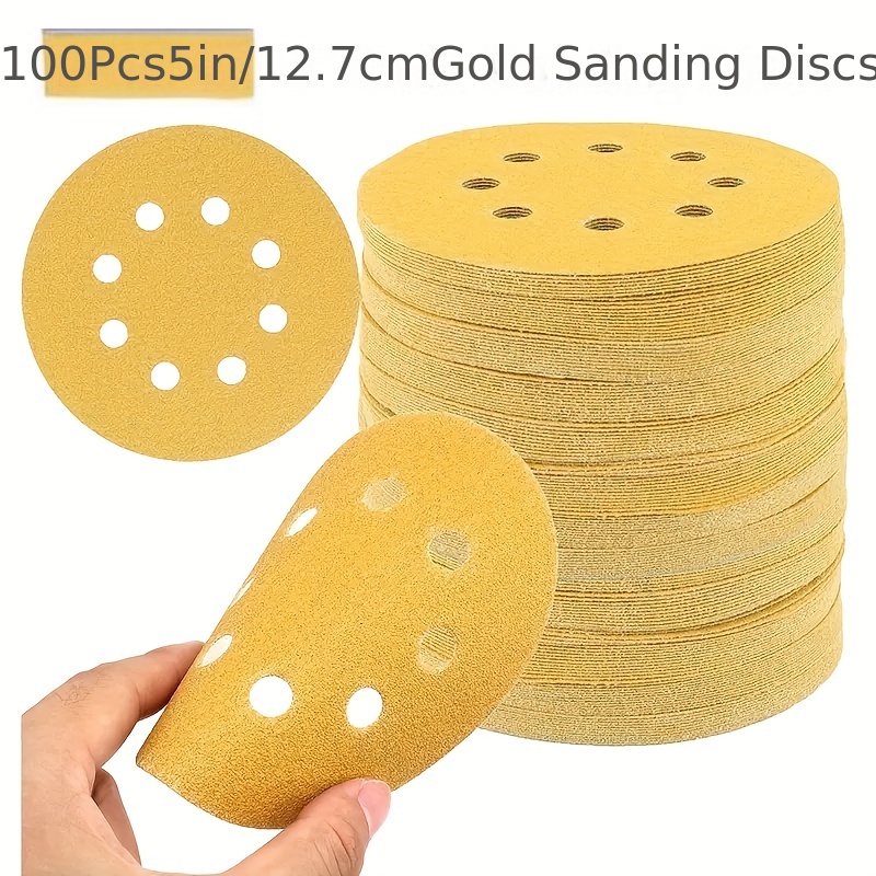 Sanding Disc 8 Hole Hook And Loop Sandpaper - Temu