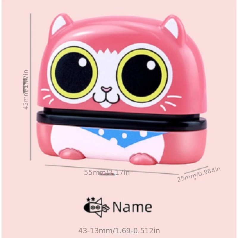 Cartoon Animal Name Stamp Paints Personal Student Child Baby Engraved  Waterproof Non-fading Kindergarten Clothing Name Seal