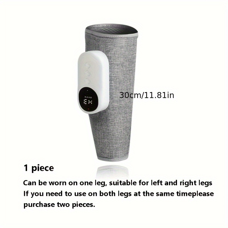 air compression leg massager rechargeable with a 2000mah battery featuring 3   levels   temperature settings   with a 2000mah lithium polymer battery its portable and suitable for calves thighs and knees Product details 5