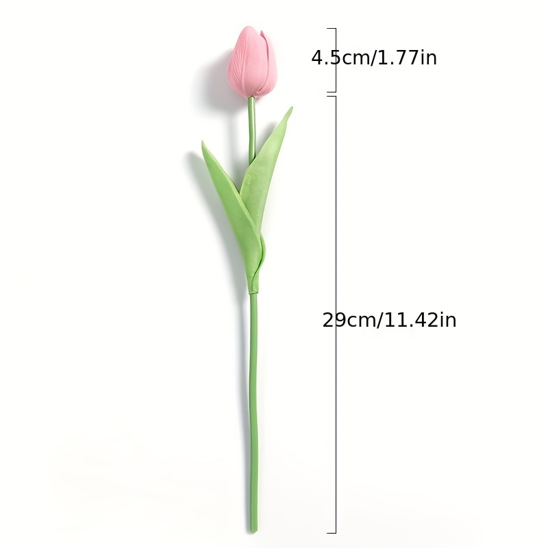 Buart Real Touch Artificial Flowers for Valentine's Day Mother's Day Easter  Home Table Centerpieces Decorations,Black-Coffee Fake Tulip for Wedding