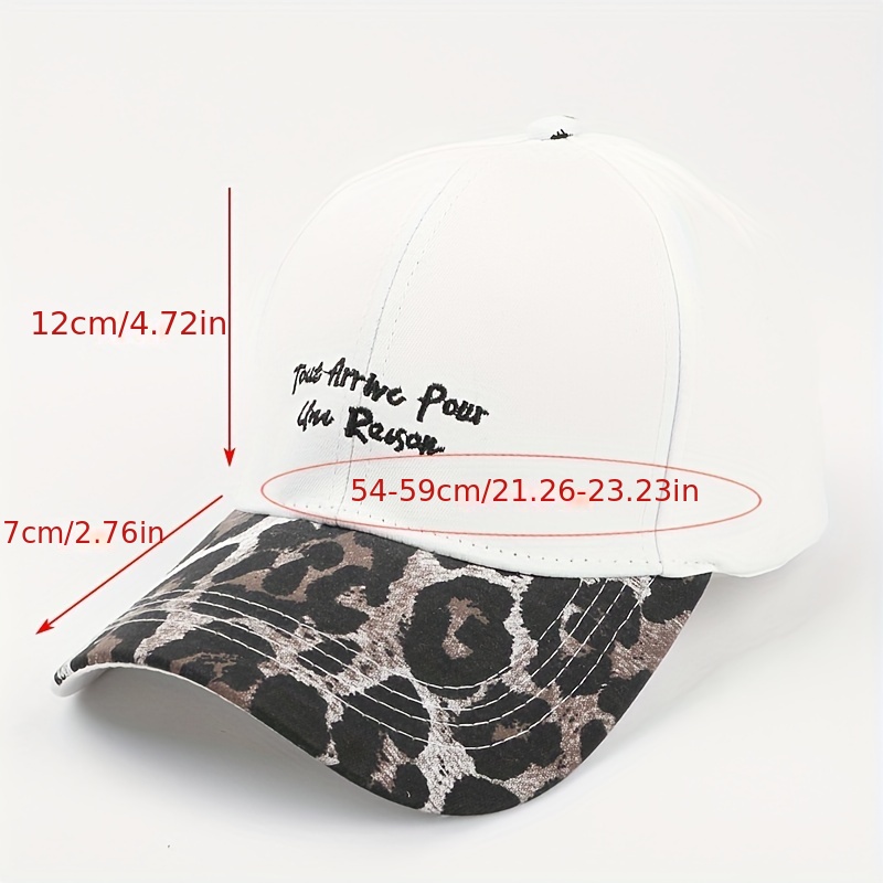 Leopard Embroidered Baseball Cap for Outdoor