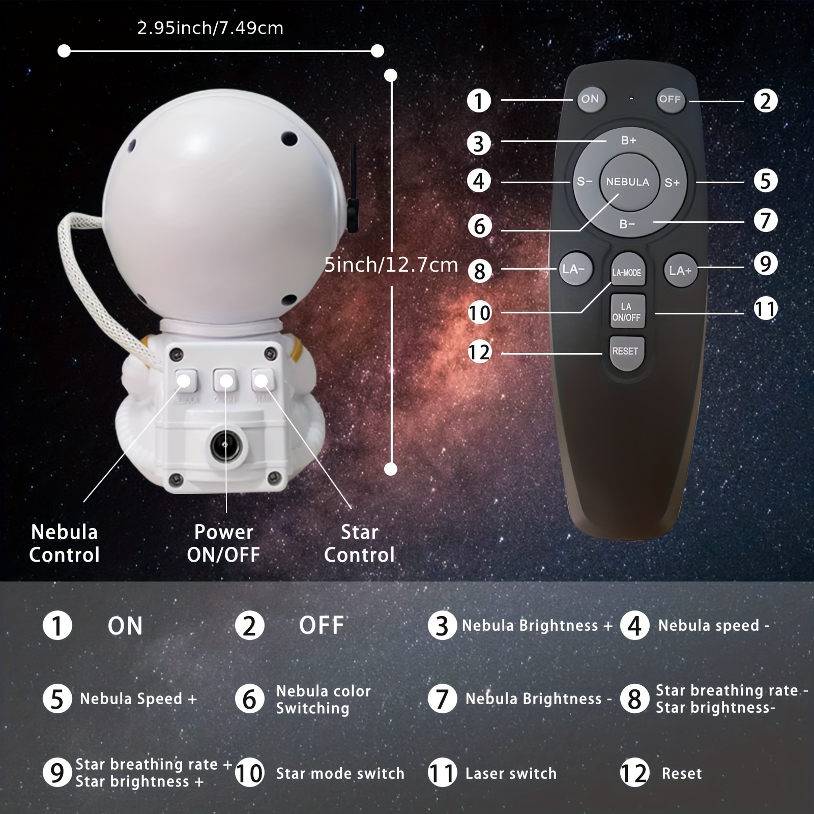 Lampe USB en forme d'astronaute - Totalcadeau