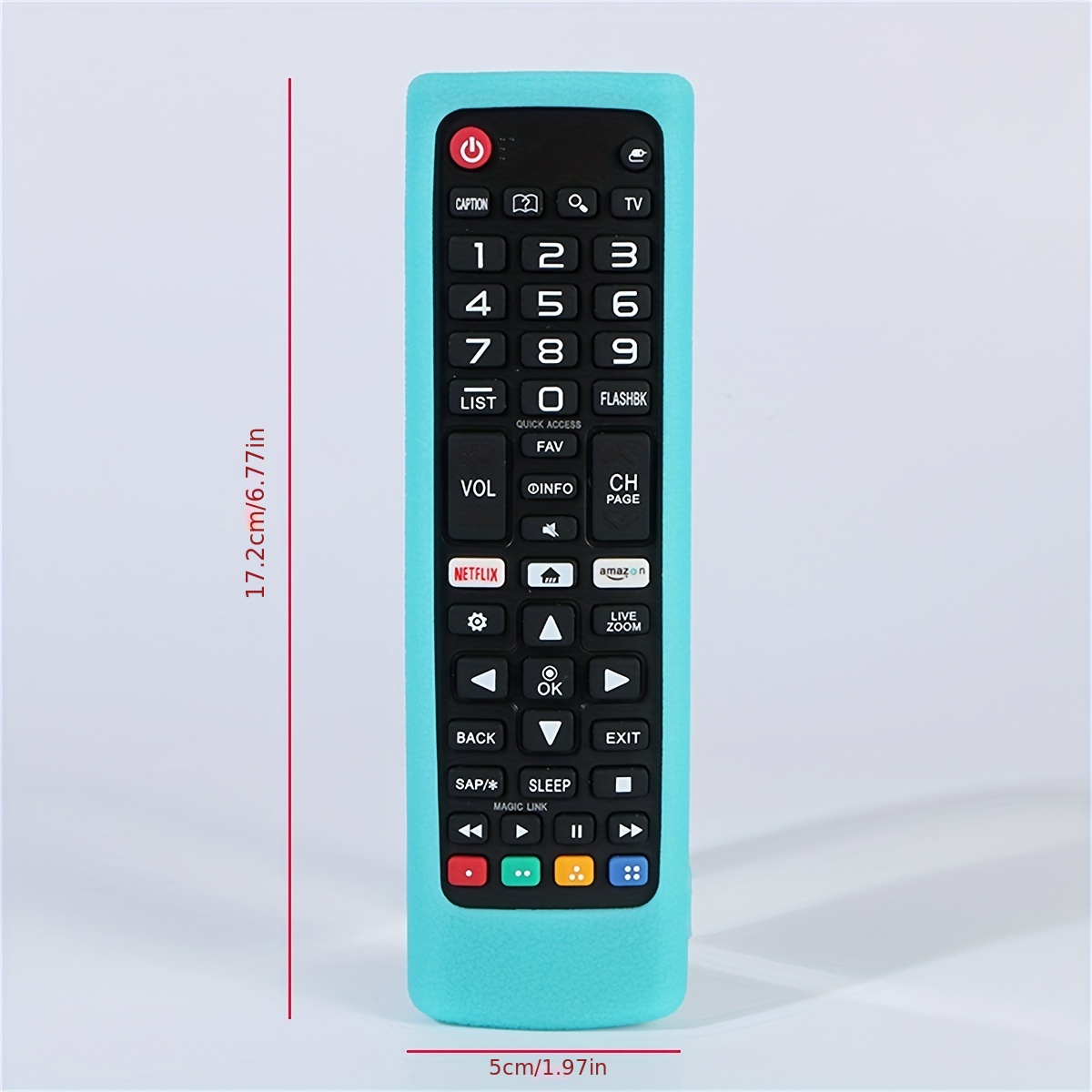 Funda protectora de silicona para mando a distancia para LG TV AKB75095307  (azul claro)