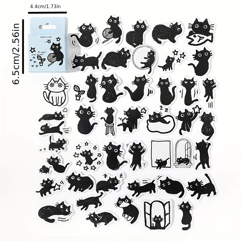 Cute black cat cartoon' Sticker