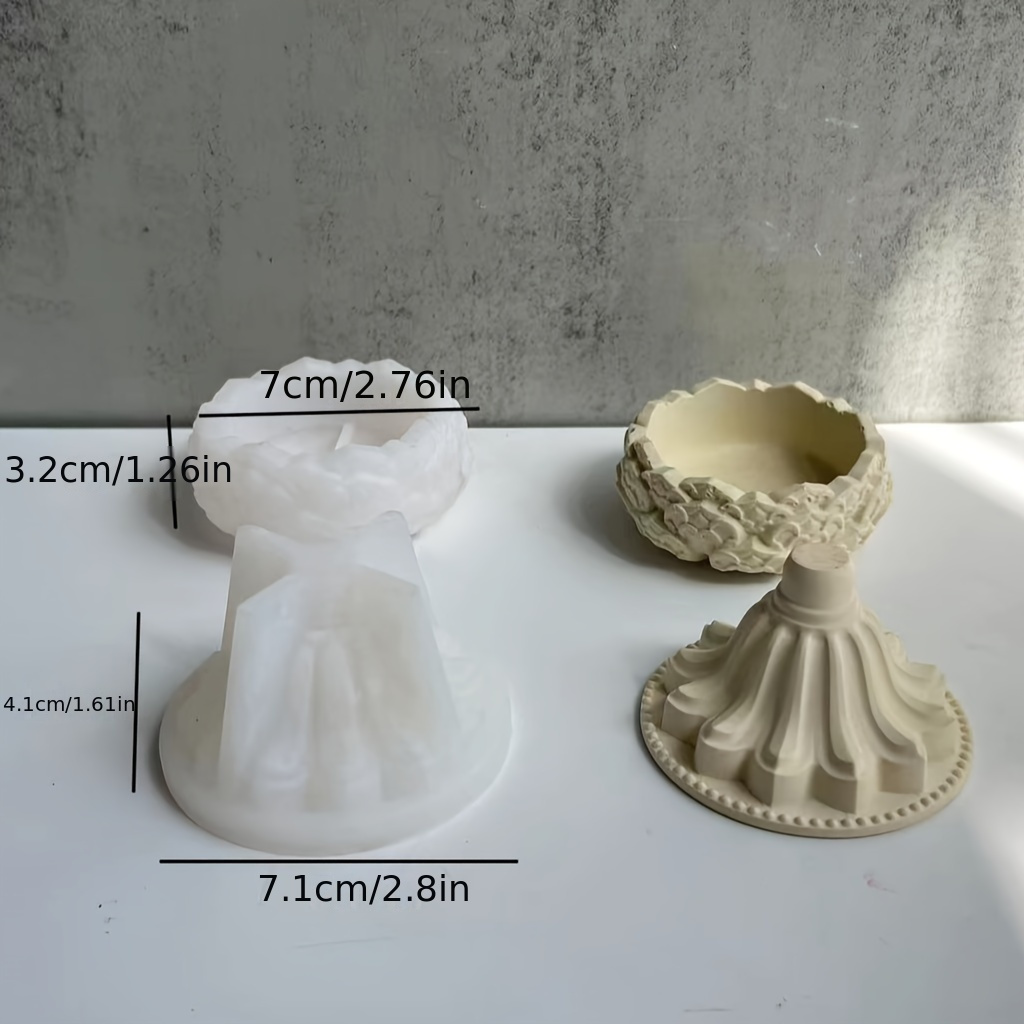 Image of For Lotus Flower Silicone Mold For Diy Cement & Plaster - Handcrafted Jewelry Storage Tray, Decor Craft