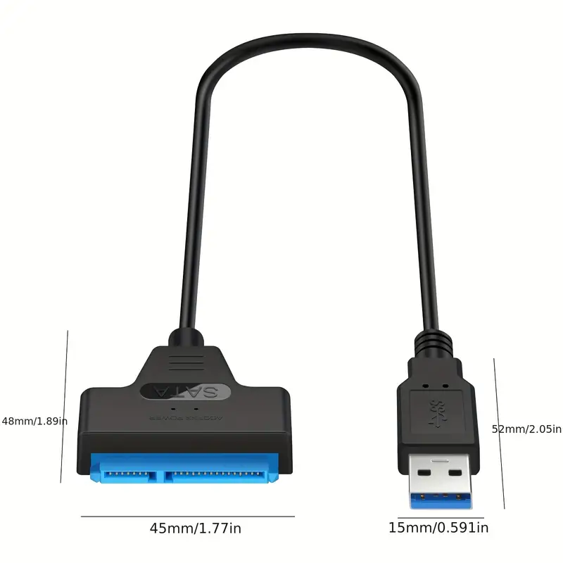 Câble SATA Vers USB 3.0 / 2.0 Jusqu'à 6 Gbps Pour Disque Dur - Temu Canada