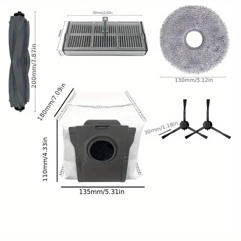 Pièces Détachées Aspirateur Dreame Mova E30 Ultra : Rouleau Tricut Brosse Laterale Filtre Hepa Lingette Sac A Poussiere 6 Pieces 99419948 Pièces Détachées Aspirateur Dreame Mova E30 Ultra : Rouleau Tricut Brosse Laterale Filtre Hepa Lingette Sac A Poussiere 6 Pieces 99419948